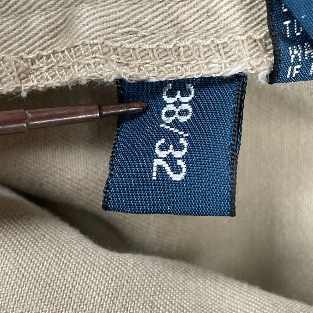 Polo Ralph Lauren Pants Mens 38/32 Tan Classic Chino Straight Leg Cotton Twill